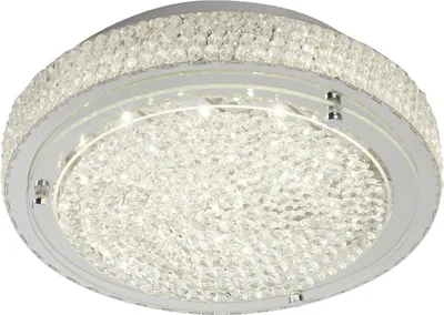 Zdjęcie produktu dla Lampa sufitowa LED Vesta 30cm chrom klosz szkło kryształ 12W 4000K neutralny biały
