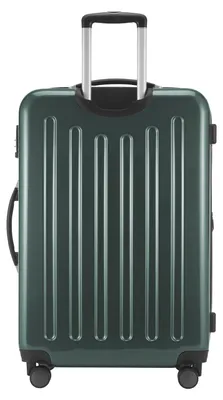 Immagine prodotto di Alex - Valigia rigida grande per bagaglio da stiva con estensione trolley a rotelle valigia da stiva XL 75 cm, 119 L, 4 ruote, lucido, verde bosco