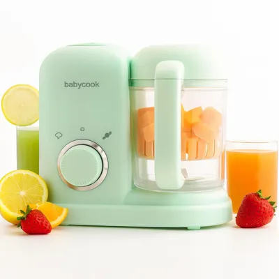 Zdjęcie produktu dla Zimilo Urządzenie do przygotowywania posiłków dla niemowląt 4 w 1 Parowar i blender dla niemowląt, gotowanie na parze, miksowanie, rozmrażanie i podgrzewanie, do przygotowywania posiłków dla niemowląt, 24 × 14 × 20 cm