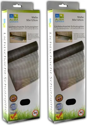 Produktbild von 2er Set Laub und Insektenschutz für Lichtschacht Kellerschachtabdeckung Schutzgitter Lichtschachtabdeckung Insektenschutzgitter