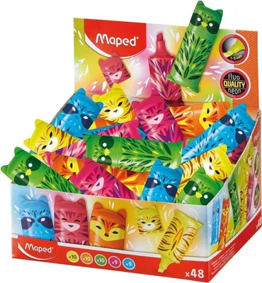 Image de Surligneur Mini Friends assorti MAPED M743638 en présentoir