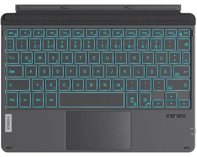 Immagine prodotto di Tastiera per Surface Go, compatibile con Surface Go 4 (2023), Surface Go 3, Surface Go 2 e Surface Go 1, con connessione Bluetooth, retroilluminazione a 7 colori e touchpad. Modello: KB02028, colore grigio