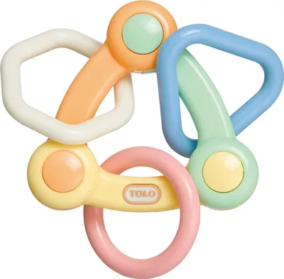Image de TOLO Baby Triangle Hochet Hochet pour bébé Jouet hochet pour jeunes enfants Anneau de préhension