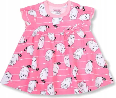 Immagine prodotto di Abito da bambina – Taglia 86 – Corallo – 100% cotone – Alla moda e traspirante