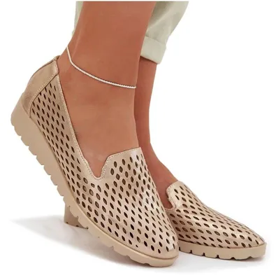 Produktbild von Damen Lochlederschuhe Gold Flariette 38