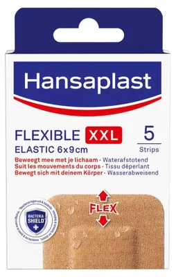 Produktbild von Hansaplast Flexible XXL 6 x 9 cm (5 Stück)