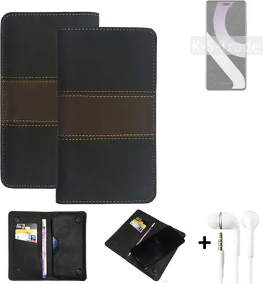 Produktbild von K-S-Trade Handyhülle + Kopfhörer kompatibel mit Xiaomi Civi 2 Schutzhülle Walletcase Bookstyle Tasche Schutz Case Hülle Wallet Cover Kunstleder