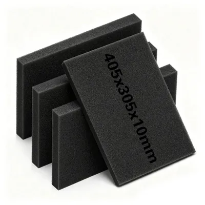 Schaumstoffeinlage 4er-Set 405x305x10 mm Schwarz für Werkzeugkoffer