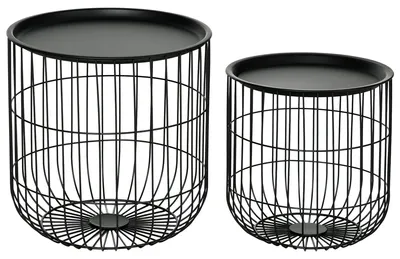 Produktbild von HOMCOM 2er-Set Couchtisch Beistelltisch im Skandidesign Kaffeetisch mit Stauraum