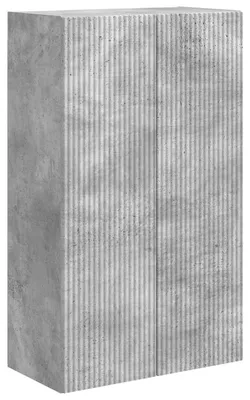 Imagen del producto de vidaXL: Mueble de pared para televisión, 59,5 x 31 x 100 cm, color gris cemento, material de madera