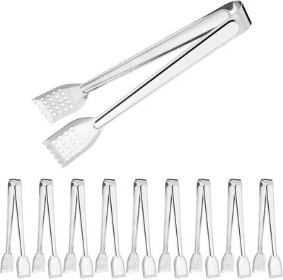 Image de Set de 10 pinces de cuisine - inoxydables - polyvalentes - 23 cm
