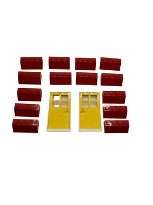 Produktbild von LEGO® Dachsteine Rot und Türen Gelb NEU! Menge 16x