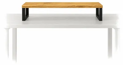 Obrázek produktu pro BEGRYF Stojan pod monitor dub černý, 90 x 20 x 10 cm, podstavec na monitor a notebook, zvýšená police na stůl