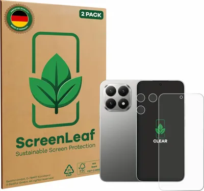 Produktbild von 2x ScreenLeaf Schutzfolie für Xiaomi 15T (Display+Kamera) nachhaltiger Displayschutz Display Schutz Folie Klar Transparent