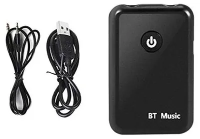 Productafbeelding van Bluetooth Muziekzender Ontvanger - Draadloze Audio Streaming - Compact en Draagbaar - USB Snelladen - Geschikt voor TV, PC, MP3-speler...
