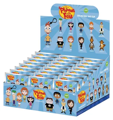 Produktbild von Phineas und Ferb 3D PVC-Taschenanhänger Series 1 Display (24)