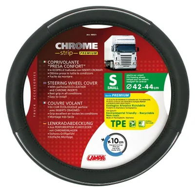 Produktbild von Lenkradbezug Lampa Chrome Strip, aus Skeentex - S - Ø 42/44 cm