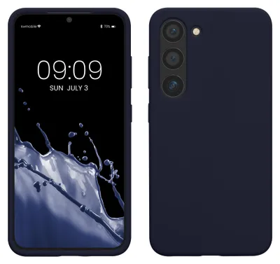 Produktbild von kwmobile Handyhülle für Samsung Galaxy S23 Hülle - Case Silikon - Kabelloses Laden - Schutzhülle Cover in Deep Ocean
