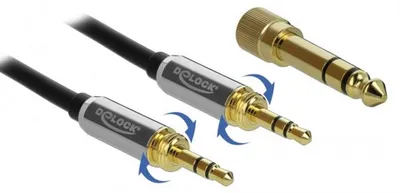 Produktbild von DeLOCK 85788, 3.5mm, Männlich, 3.5mm, Männlich, 5 m, Schwarz, Grau