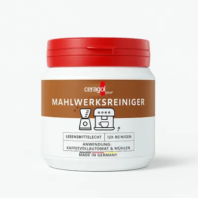 Produktbild von ceragol ultra Mahlwerksreiniger, 200g - Mühlenreiniger für alle Kaffeevollautomaten und Mühlen, Reinigungsbohnen für 12 Anwendungen