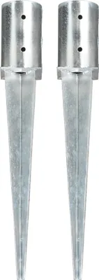 Obrázek produktu pro Kotvící hroty 2 ks stříbrné 8 x 61 cm pozinkovaná ocel
