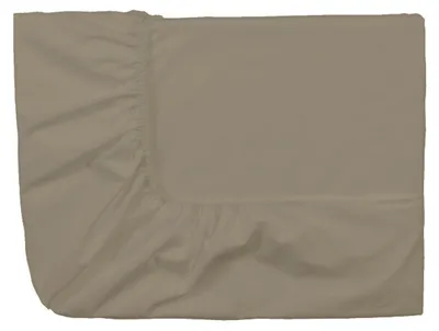 Productafbeelding van Omgoods - Royal Line Fitted Sheet Taupe 200 x 200 cm van 100% Katoen Percale