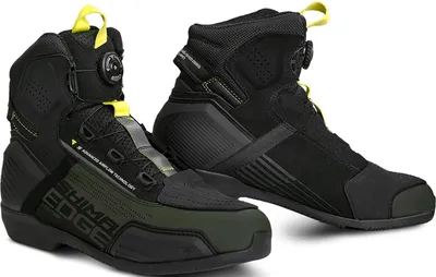 Produktbild von SHIMA Edge Vented Motorrad Schuhe, schwarz/dunkelgrün, 48
