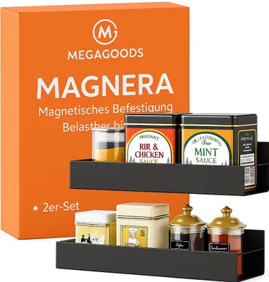 Immagine prodotto di Set di 2 ripiani magnetici per la cucina, il frigorifero e la lavatrice IT.