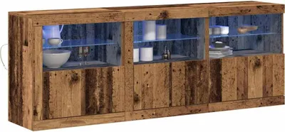 Zdjęcie produktu dla vidaXL Kredens LED stare drewno 181 x 37 x 67 cm materiał drewnopochodny