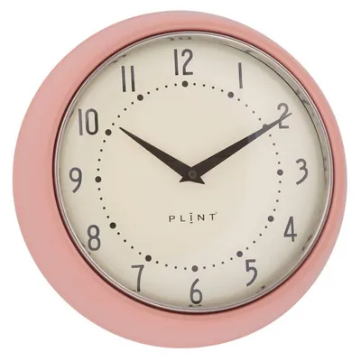 Produktbild von LS-LebenStil Nostalgische Metall Wanduhr Creme Rose 23cm Rund Vintage Küchenuhr Bürouhr Retro kein Ticken Lautlos große Ziffern Wohnzimmer Büro Küche