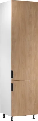 Produktbild von Küche Hochschrank 60 cm Küchenblock Küchenschrank Küchenzeile, Sorento D60RWN, Sonoma Eiche/Weiß