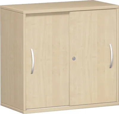 Produktbild von Geramöbel Schiebetürenschrank 1 Nachbildung-Einlegeboden, abschließbar, 800x425x768, Ahorn/Ahorn, N-10S208-AA