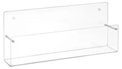 Produktbild von Wandprospektständer DIN Lang aus Acrylglas im Querformat Wandprosekthalter Flyerhalter