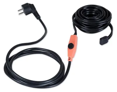 Produktbild von Waldbeck Flow Wire 4 Frostschutzkabel, Länge: 4 m Frostschutzkabel + 1,8 m Stromzuleitung, mit Thermostat, schaltet sich bei unter 6 °C ein, Heizleistung: 16 W/m, Schutzklasse: IP68