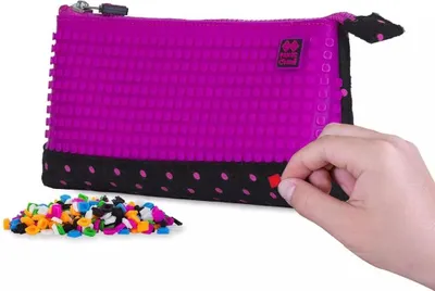 Zdjęcie produktu dla PIXIE CREW duże etui BLACK WITH FUCHSIE POINT