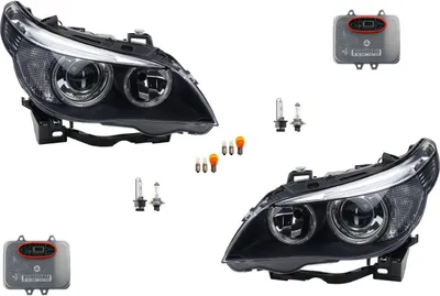 Obrázok produktu pre Reflektory vhodné pre BMW 5 (E60, E61), sady žiaroviek, ľavá a pravá strana, riadiaca jednotka: 63126937223, 6224.J2, 6M2112K072AA, 0008211061, A0008211061, 922661. Johns