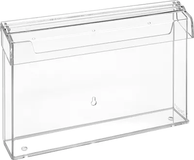Produktbild von DIN A4 Prospektbox mit Deckel wetterfest im Querformat zur Wandmontage / Prospekthalter / Aussen / Outdoor / Prospektständer / Flyerbox / Flyerhalter