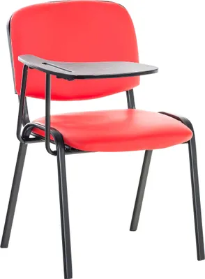 Produktbild von CLP Stuhl Ken mit Klapptisch Kunstleder mit gepolsterter Sitzfläche rot