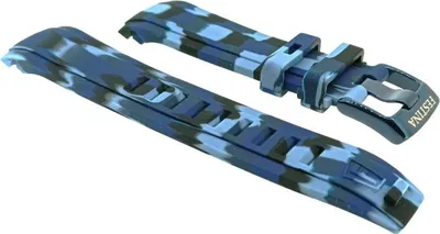 Produktbild von Festina Uhrenarmband Kautschuk schwarz/blau camouflage F20643