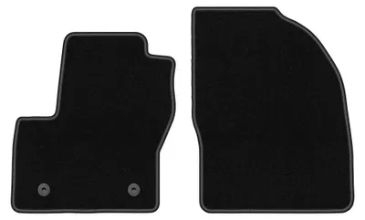 Produktbild von Velours-Fußmatten Vorne für Ford Tourneo Connect 2013-2017 (Kombivan) – 2-tlg, Schwarz, passgenau – Wielganizator BASIC