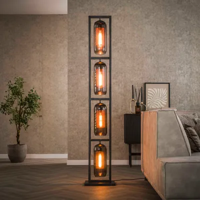 Produktbild von Hoyz - Stehlampenturm 4L - Rauchglas - Artic Black