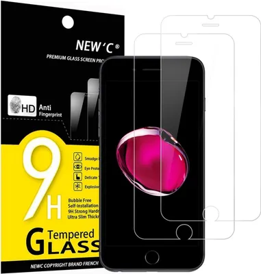 Immagine prodotto di Vetro protettivo blindato per iPhone 7 e 8, durezza 9H, protezione dello schermo 2-pack