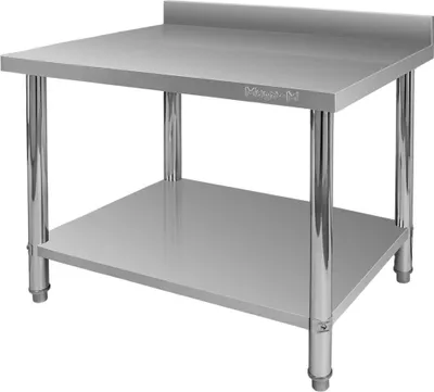 Zdjęcie produktu dla Kuchenny stół gastronomiczny ze stali nierdzewnej przyścienny z półką Mega-M X STANDARD 100x60x85 cm