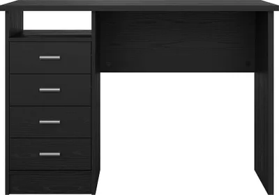 Immagine prodotto di Scrivania FunctionPlus con 4 cassetti e 1 ripiano, decoro frassino nero.