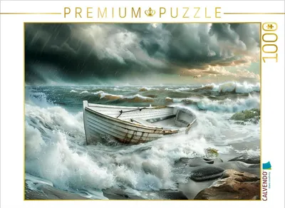 Produktbild von CALVENDO Puzzle Ein Motiv aus dem Kalender "Sturmwarnung an der Küste" | 1000 Teile Lege-Größe 64x48cm Foto-Puzzle für glückliche Stunden