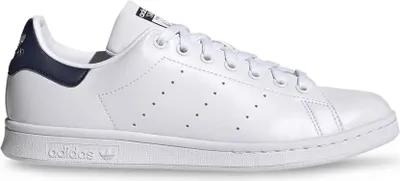 Produktbild von Kaufen Sie den Adidas Stan Smith Weiß Blau bei Kicksshop. Klassischer Uni-Sneaker mit minimalistischem Design und bequemer Passform.