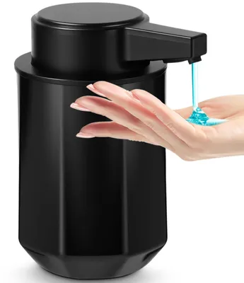 Productafbeelding van Elektrische, automatische zeepdispenser (300 ml) met sensor, contactloze zeepdispenser met USB-oplaadfunctie, geschikt voor badkamer, keuken en toilet, zwart
