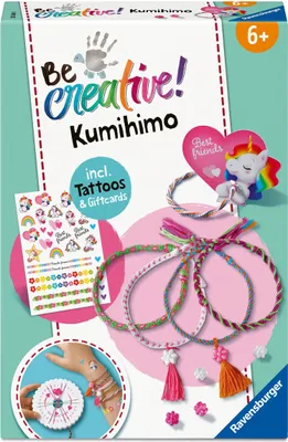 Produktbild von Bastelset DIY Freundschaftsbändchen Kumihimo & Tattoos
