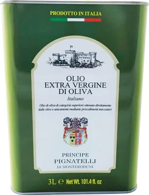 Produktbild von Principe Pignatelli di Monteroduni - Extravirgin Olivenöl 100% italienisch, kaltgepresst und gefiltert, 3L Dose, mittelfruchtiger Blend, Qualitäts-...
