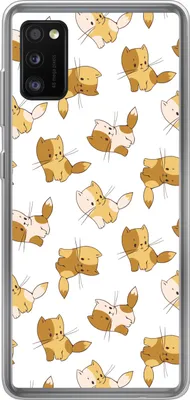 Produktbild von MuchoWow® Handyhülle Schutzhülle Hülle für Telefoonhoesje Samsung Galaxy A41 Muster - Katze - Kätzchen - Jungen - Mädchen - Kinder - Kind Silikon Softcase Handy Hülle - Mobiltelefon